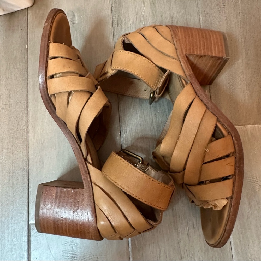 Frye Bianca Huarache Sandals Tan Women’s 7.5 - Picture 11 of 14